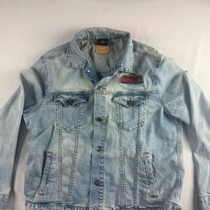 Universal Studios Light Blue Denim Jacket with Multicolor Patch